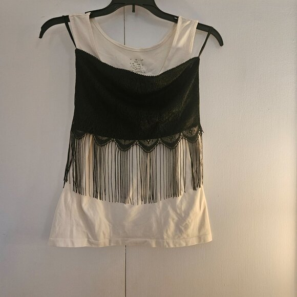 Vintage "Wild U.S.A." brand Fringed Bandeau Top, Sz Small - Picture 3 of 9